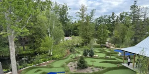 This eco-friendly mini golf course winds along the shoreline of the Crystal River in Glen Arbor, MI